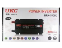 Автомобільний перетворювач інвертор UKC NFA-1500D 12V-220V з чистою синусоїдою 1500W, Автоперетворювач напруги струму AC/DC від акумулятора
