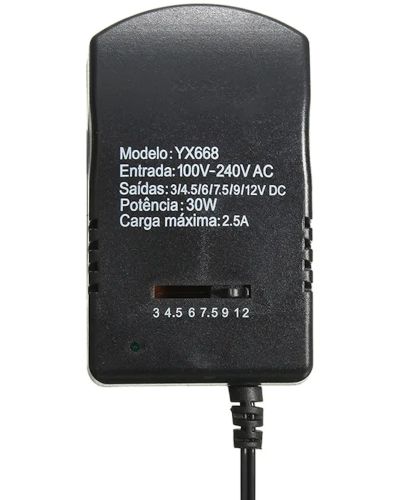 Універсальний мережевий адаптер 12V 2.5 А 7in1 SL-668 30W блок живлення з регулюванням змінного струму з перехідниками і захистом від перевантаження YX-668