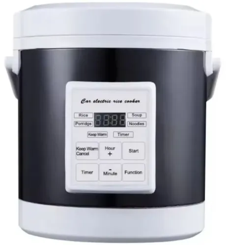 Автомобильная мультиварка пароварка Vehicle Rice Cooker AR-1601 1.2 литра 12V 24V от прикуривателя, мультиповар с подогревом 12В 24В для машины