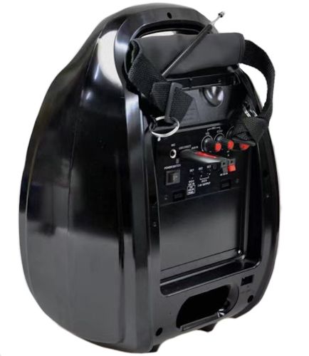 Портативна бездротова Bluetooth колонка валізу X - Bass Golon RX-810BT зі світломузикою і мікрофоном, акустична блютуз система з караоке Чорна