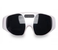 Магнітно акупунктурний масажер для очей Healthy Eyes Massager KL-218, масажні окуляри для зони навколо очей 22 масажних пальчика, на батарейках білі