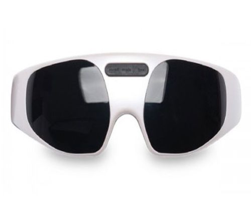 Магнітно акупунктурний масажер для очей Healthy Eyes Massager KL-218, масажні окуляри для зони навколо очей 22 масажних пальчика, на батарейках білі