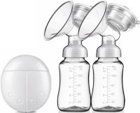 Електричний подвійний молоковідсмоктувач Breast Pump RH - 228 300 мл для годування і зберігання грудного молока з масажною насадкою пляшечками і соскою RH228