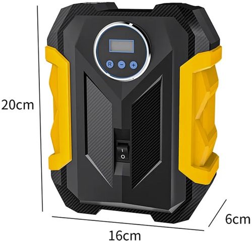 Автомобильный компрессор CarSun Air Pump C1399-1 автокомпрессор с дисплеем и фонарем для подкачки шин от прикуривателя 12V воздушный насос для машины