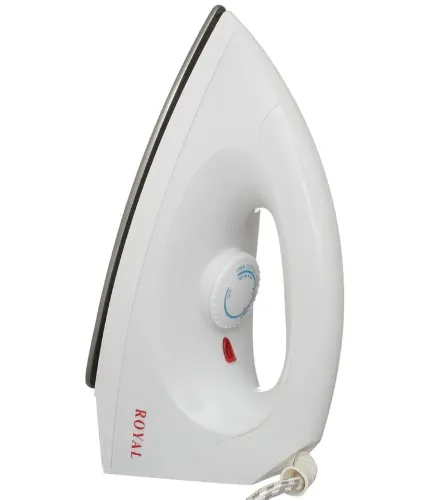 Ручна парова праска Royal Deluxe Dry Iron YPF-2003A з тефлоновим покриттям для сухого прасування одягу, Електрична 1000W з регулятором температури