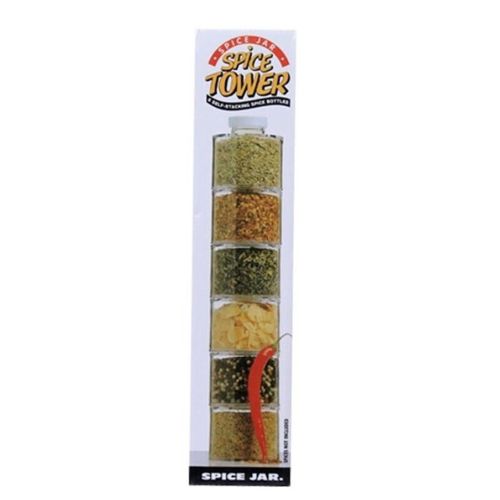 Акриловий набір для спецій Spice Tower на 6 відсіків. Скляний набір, баночки для зберігання спецій на 6 ємностей, Спецовник вежа