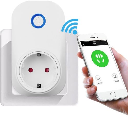 Розумна WiFi розетка WiFi Smart Socket Plug SA-14 10A 100-240V з дистанційним управлінням з телефону, Смарт розетка з Wi-Fi підключенням в розетку