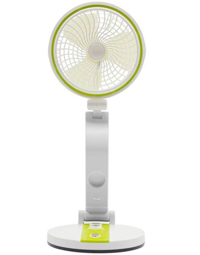 Настільний акумуляторний вентилятор Hurry Bolt HB-2019 з LED підсвічуванням, Бездротовий складаний охолоджувач повітря 8" дюймів від акумулятора 18650