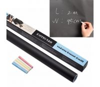 Настінна плівка для малювання крейдою Black Board Sticker GS-0668 200x60 см + 5 крейди, самоклеюча дитяча художня наклейка на стіну 