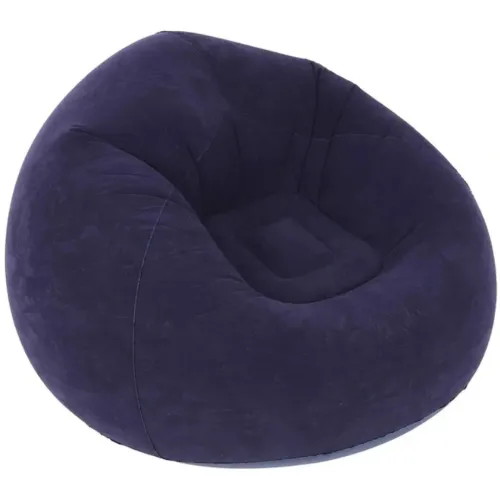 Надувне крісло диван Intex Beanless Bag 68579 до 150 кг для відпочинку, велюровий Одномісний пуфик груша Air Sofa XL-1133 KR-1 для дому та вулиці