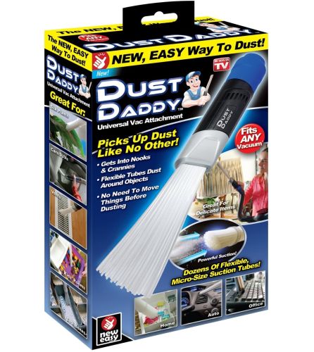 Щілинна насадка для пилососа Dust Daddy для видалення пилу, щітка з пластиковими трубочками для прибирання важкодоступних місць дасть Дедді Чорна