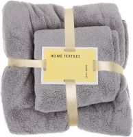 Комплект полотенец для лица, рук и ног Home Textiles 2 штуки, Подарочный набор банное полотенце 70x140, 35x75 см полотенца из микрофибры для ванной