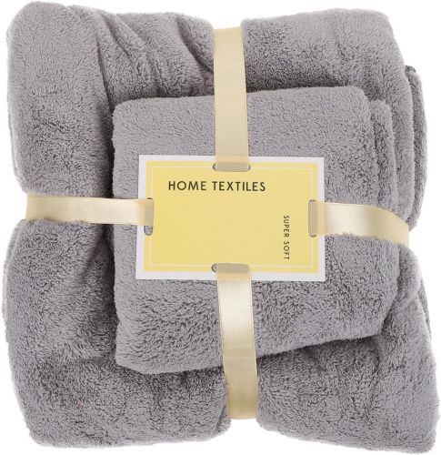 Комплект полотенец для лица, рук и ног Home Textiles 2 штуки, Подарочный набор банное полотенце 70x140, 35x75 см полотенца из микрофибры для ванной