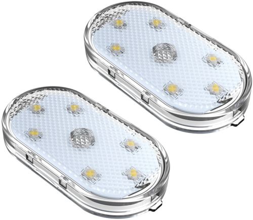 Бездротовий LED світильник для салону автомобіля 827-1 мініатюрний світлодіодний сенсорний датчик на липучці, самоклеючій стельовий ліхтар в авто