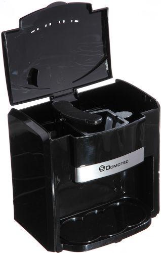 Капельная кофеварка на две чашки Domotec MS-0708 c 2 керамическими чашками, домашняя электрическая кофемашина для чая и кофе на 0.3 л 500W Черная
