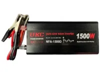 Автомобільний перетворювач інвертор UKC NFA-1500D 12V-220V з чистою синусоїдою 1500W, Автоперетворювач напруги струму AC/DC від акумулятора