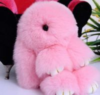 Меховой Брелок Кролик из натурального меха Rex Fendi, ХИТ СЕЗОНА кролик брелок зайка, цвета в ассортименте