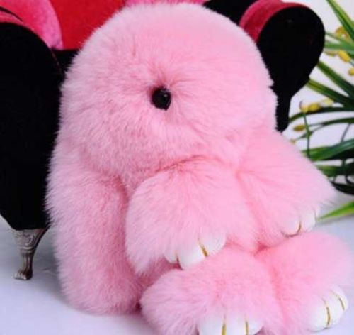 Меховой Брелок Кролик из натурального меха Rex Fendi, ХИТ СЕЗОНА кролик брелок зайка, цвета в ассортименте