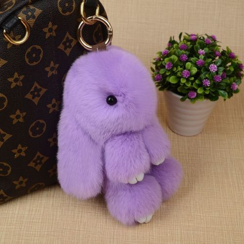 Меховой Брелок Кролик из натурального меха Rex Fendi, ХИТ СЕЗОНА кролик брелок зайка, цвета в ассортименте