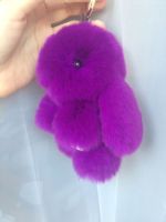 Меховой Брелок Кролик из натурального меха Rex Fendi, ХИТ СЕЗОНА кролик брелок зайка, цвета в ассортименте