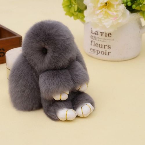 Меховой Брелок Кролик из натурального меха Rex Fendi, ХИТ СЕЗОНА кролик брелок зайка, цвета в ассортименте