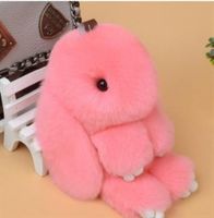 Меховой Брелок Кролик из натурального меха Rex Fendi, ХИТ СЕЗОНА кролик брелок зайка, цвета в ассортименте