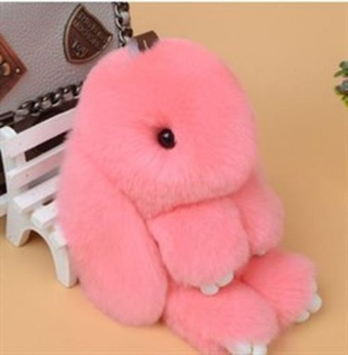 Меховой Брелок Кролик из натурального меха Rex Fendi, ХИТ СЕЗОНА кролик брелок зайка, цвета в ассортименте