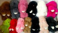 Меховой Брелок Кролик из натурального меха Rex Fendi, ХИТ СЕЗОНА кролик брелок зайка, цвета в ассортименте