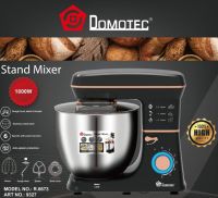 Кухонний планетарний міксер тістоміс Domotec R-6673 з чашею 12л і насадками, стаціонарний настільний міксер подрібнювач для замішування тіста 1800W