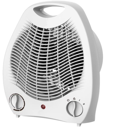 Электрический тепловентилятор Domotec MS-5901 дуйка с 3 режима терморегуляции и ручкой, напольный обогреватель для дома на 22 кв.м. 2000W Белый