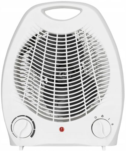 Электрический тепловентилятор Domotec MS-5901 дуйка с 3 режима терморегуляции и ручкой, напольный обогреватель для дома на 22 кв.м. 2000W Белый