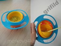 Чашка, тарілка непроливайка Gyro Bowl НЕВАЛЯШКА