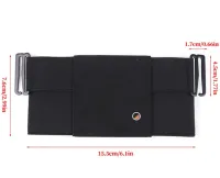 Поясна сумка бананка Mini Belt Bag ISKYBOB 7452 для документів і телефону без застібки, сумочка органайзер на пояс і ремінь чоловіків і жінок Чорна