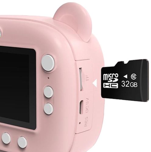 Дитячий фотоапарат з миттєвим друком DIY Instant Digital Camera M3 3 в 1 цифрова камера полароїд для фото і відео на акумуляторі Рожевий