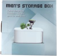 Мужской раскладной органайзер бокс Men's Storage Box 20x20x12 см для хранения мелочей в ванную, Косметическая коробка для принадлежностей Белый