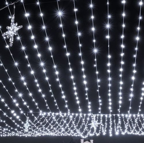 Уличная светодиодная гирлянда Solar String Lights LS48-100W 12 метров 100 LED диодов Холодный белый Роса Cool light с солнечной панелью для деревьев и веранд