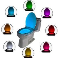 Автономная цветная LED подсветка Light Bowl Toilet Led для унитаза с датчиком движения и света 8 цветов, Светодиодный светильник в унитаз Белый