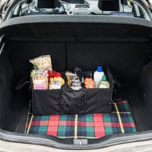 Складна сумка органайзер Trunk Organizer & Cooler в багажник автомобіля, складаний нейлоновий контейнер з термоотсеком, Органайзер холодильник в авто