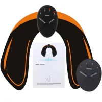 Миостимулятор для ягодиц и бедер EMS Hips Trainer вибрационный импульсный тренажер от целлюлита, массажер для тренировки упругости мышц с пультом