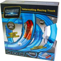 Гоночний трубопровідний трек Chariots Speed Pipes R131942 37 деталей з машинкою для дітей, Дитячий гнучкий автотрек світяться гонки в трубі з пультом