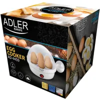 Електрична яйцеварка для приготування 7 яєць на пару Adler AD-4459 360W, міні апарат пароварка для варіння яєць 360Вт з автовимкненням від мережі