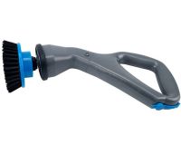 Бездротова щітка для прибирання Hurricane Muscle Scrubber 4 насадкия, акумуляторна чистяча щітка від USB з насадками для чищення поверхонь сіра
