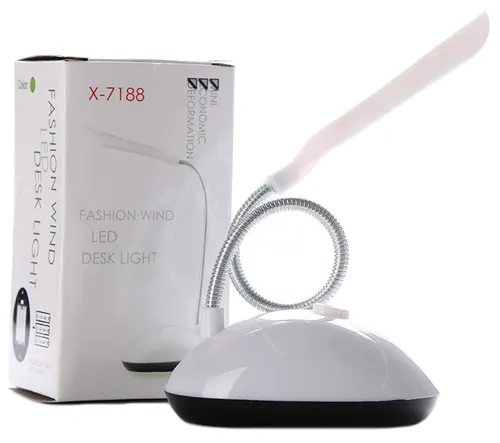 Настільна світлодіодна гнучка лампа LED Desk Light X - 7188 на батарейках, бездротовий настільний міні світильник з механічним вимикачем BL-7188