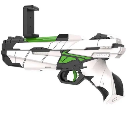 Дитячий ігровий пістолет віртуальної реальності AR GAME GUN QFG-3 з кріпленням для телефону, контролер бластер для IOS Android на батарейках Білий