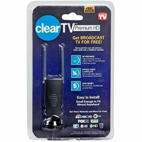 Міні Цифрова ТВ антена для Т2 Clear TV Premium 4K RV-813 для цифрового телебачення, кімнатна телевізійна антена для телевізорів з Т2 тюнером