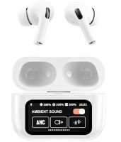 Бездротові вакуумні навушники TWS AirPods A9 PRO 2 Bluetooth в кейсі з сенсорним дисплеєм, навушники-гарнітура Вкладиші блютуз з шумозаглушенням