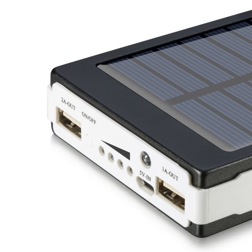 Портативний зарядний Power Bank Solar 90000 mAh C Led ліхтариком УМБ Metal Чорний На сонячній батареї Павербанк, зовнішній акумулятор, PowerBank 