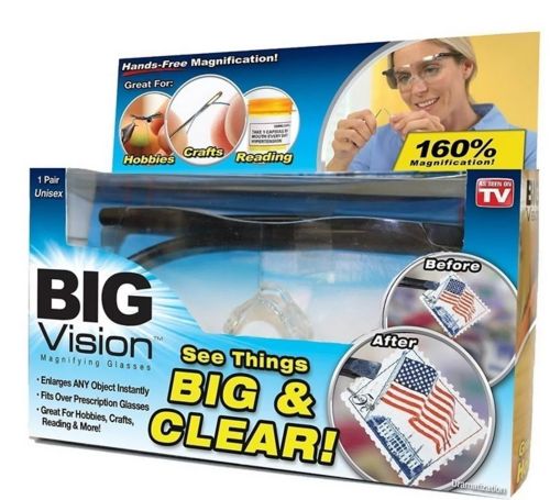Окуляри лупа Big Vision 160% для читання і шиття, збільшувальні окуляри-лупа для рукоділля БІГ Віжн
