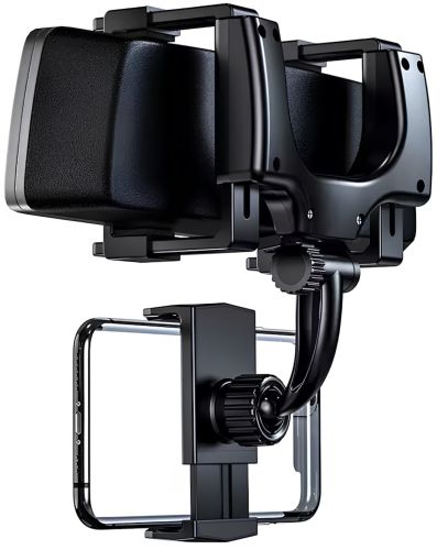 Автомобільний тримач для телефону HOCO CA70 Pilot кріплення до 6.5 " автотримач смартфона на дзеркало заднього виду з поворотом в машину Чорний