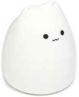 Детский сенсорный ночник Котик Little Cat Silicone Light LJC-124 7 LED цветов, настольный силиконовый светильник с RGB подсветкой на батарейках